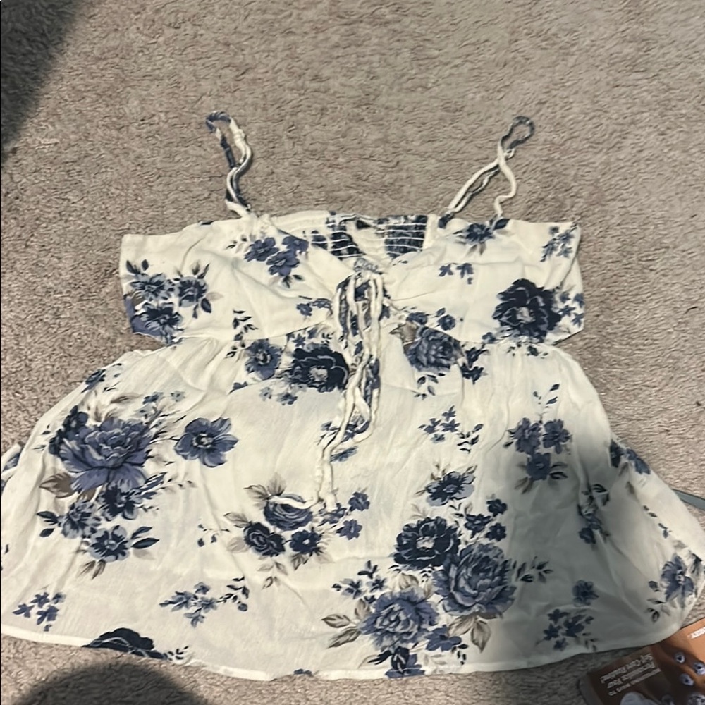 American Eagle Outfitters Blue Floral Camisole